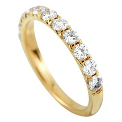18K Yellow Gold 0.86ct Diamond Half-Eternity Band Ring MF08-111925