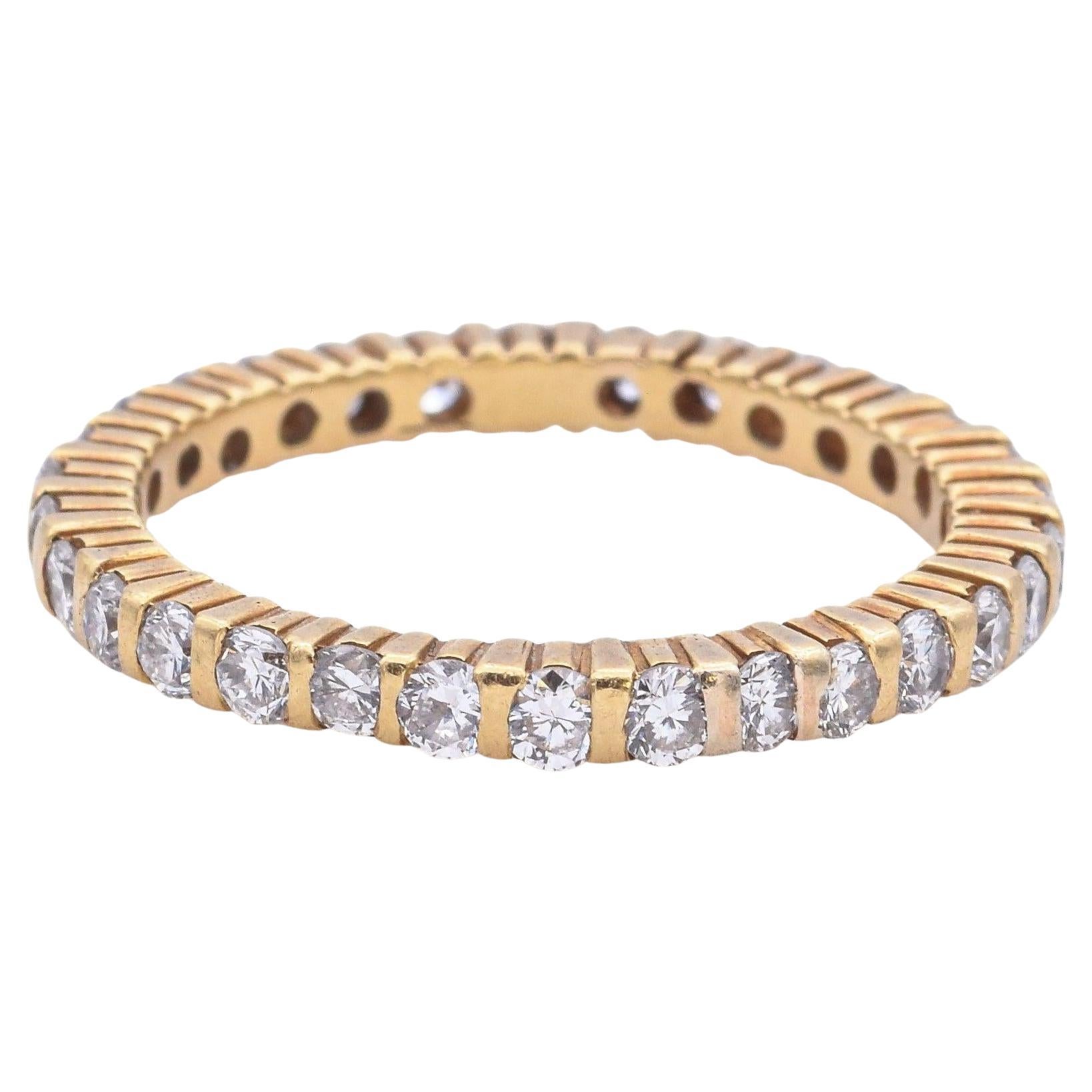 18k Gelbgold 0.87tcw Diamant Eternity Band Ring