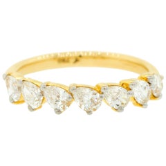 Alessa Dancing Pear Eternity Ring 18 Karat Yellow Gold Essentials Collection