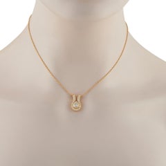 18K Yellow Gold 0.90ct Diamond Necklace MF41-031326