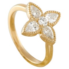 Bague en or jaune 18K avec diamant de 0,95 ct ALR-20705-Y