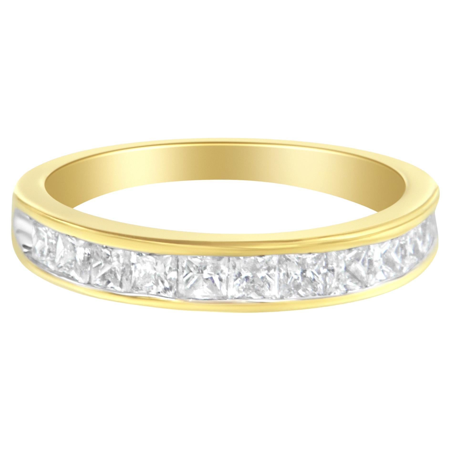 18k Yellow Gold 1.00 Carat Diamond Cocktail Band Ring