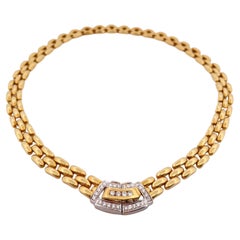Collar con Hebilla de Diamantes de Oro Amarillo de 18k 1,00ctw G SI1 (48,6g)