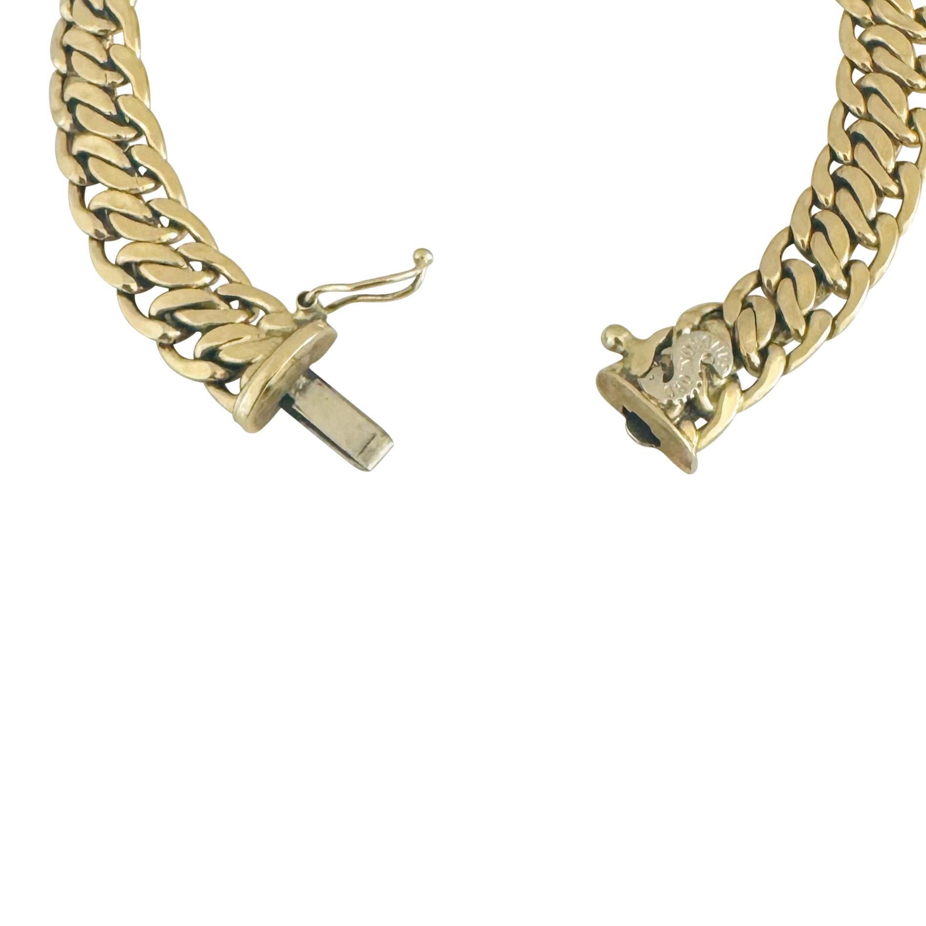 18k Yellow Gold 10.3g Ladies Polished 8mm Fancy Link Bracelet Italy 7.5