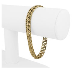 18k Yellow Gold 10.3g Ladies Polished 8mm Fancy Link Bracelet Italy 7.5"