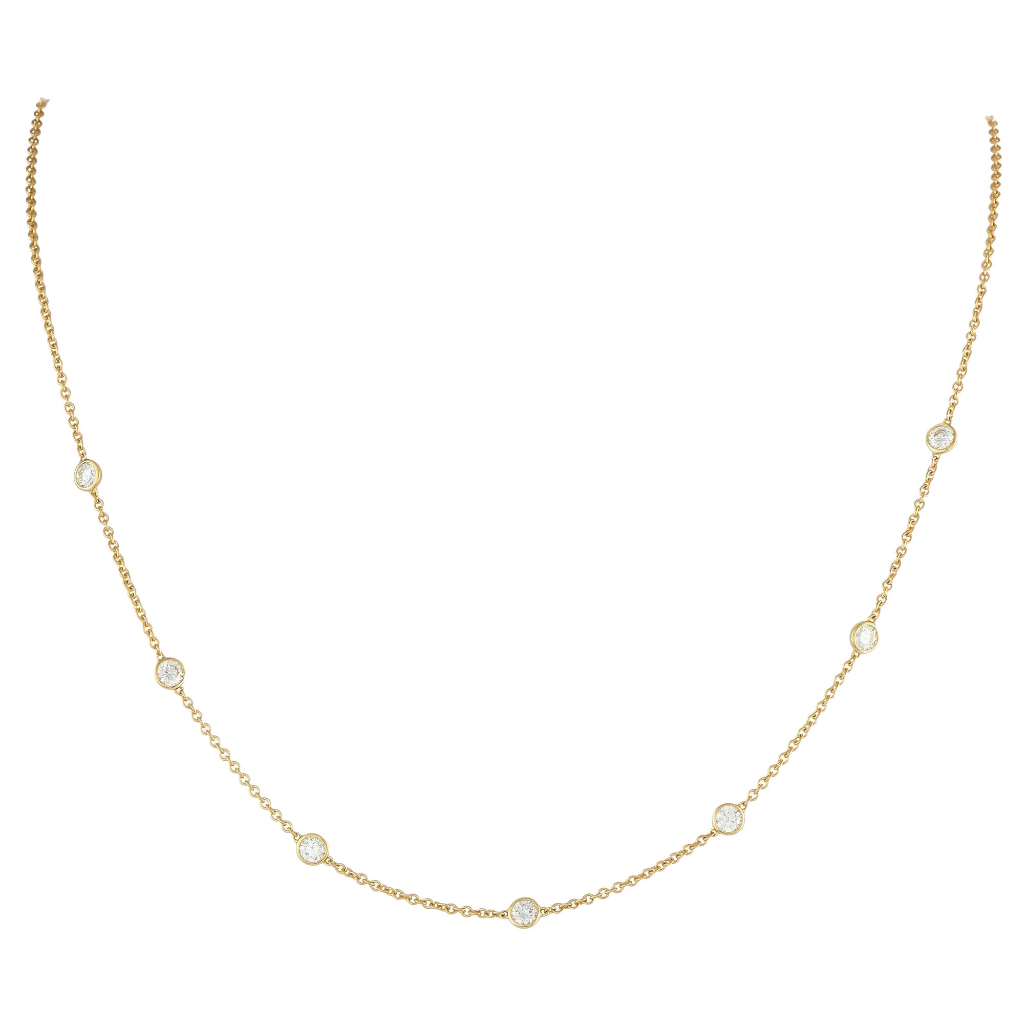 Collier en or jaune 18K avec 1.05ct diamant ANK-20142-Y