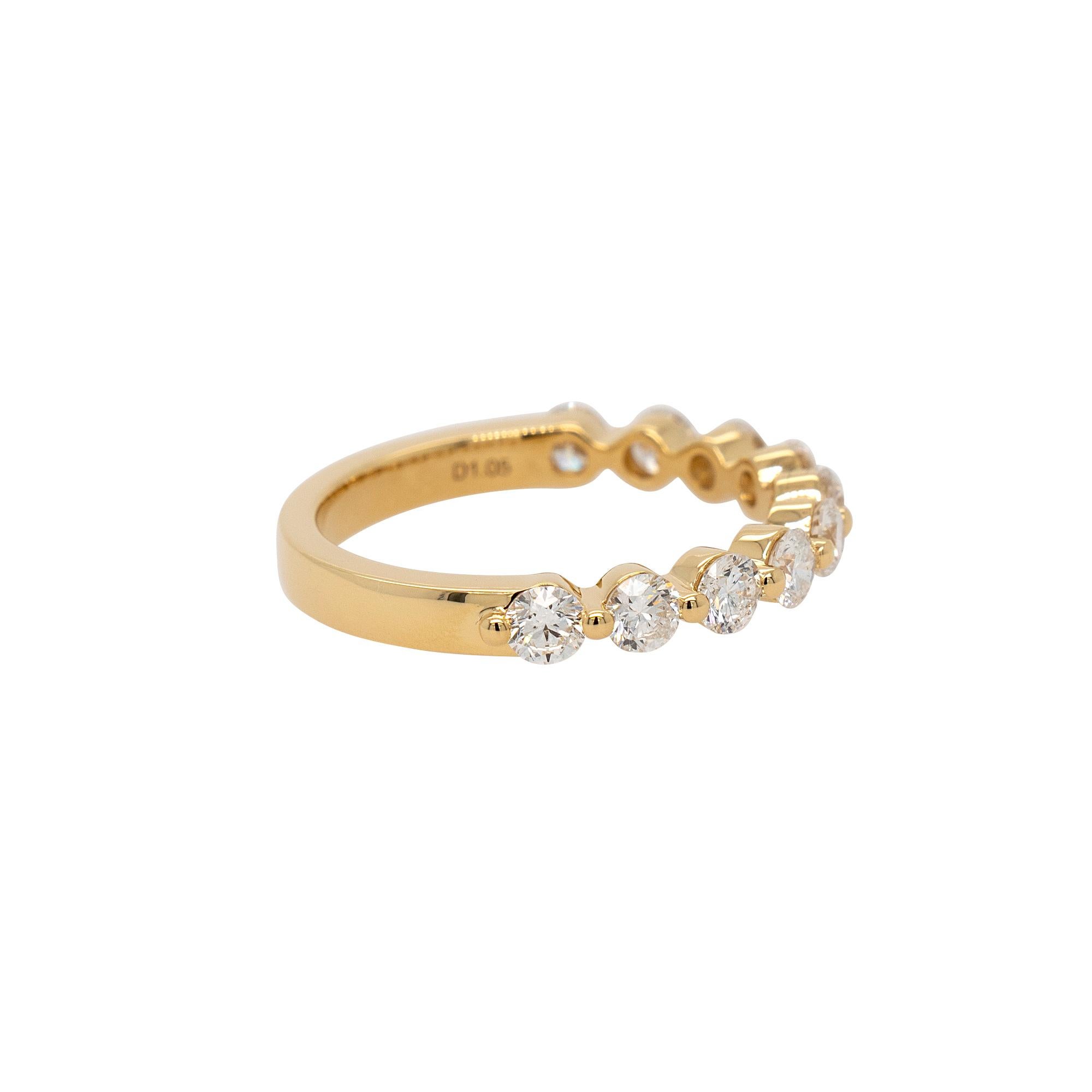 Diamond Details:
1.05ct Round Brilliant Natural Diamond
G Color VS Clarity
Ring Material: 18k Yellow Gold
Ring Size: 6.25 (can be sized)
Total Weight: 3.4g (2.2dwt)
This item comes with a presentation box!
SKU: A30317338

With its exquisite sparkle