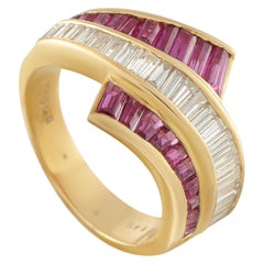 18K Yellow Gold 1.06ct Diamond and Ruby Ring MF08-101725