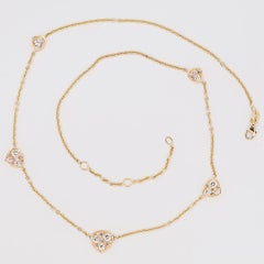 18K Yellow Gold 1.08 ct Diamond Pavé Necklace