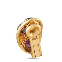 18K Yellow Gold 1.0ct Diamond, Citrine and Amethyst Earrings MF02-060226