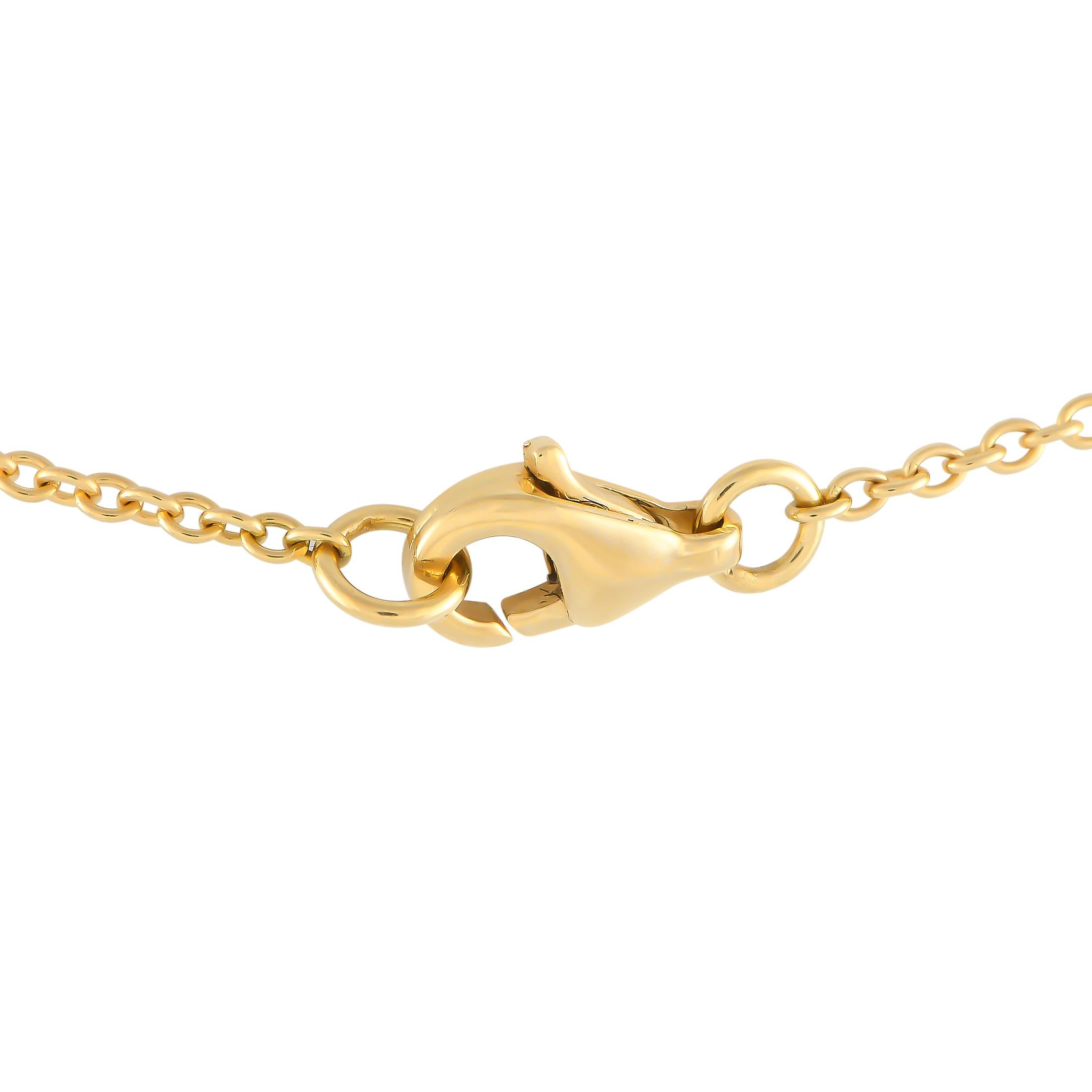 18 Karat Gelbgold 1,0 Karat Diamant-Herz-Halskette (Gemischter Schliff)