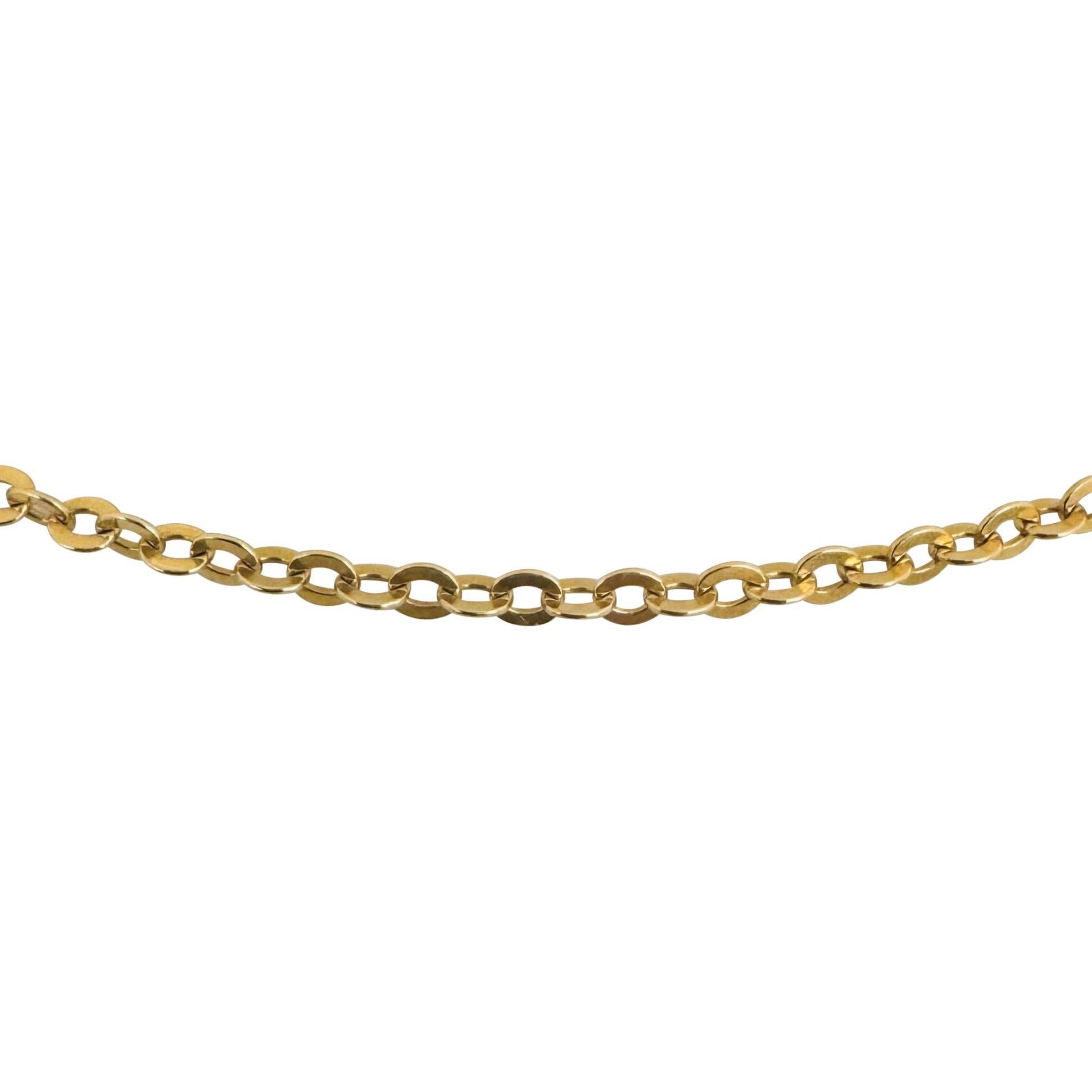 18k Yellow Gold 10g UnoAErre 2mm Oval Cable Link Chain Necklace Italy 21