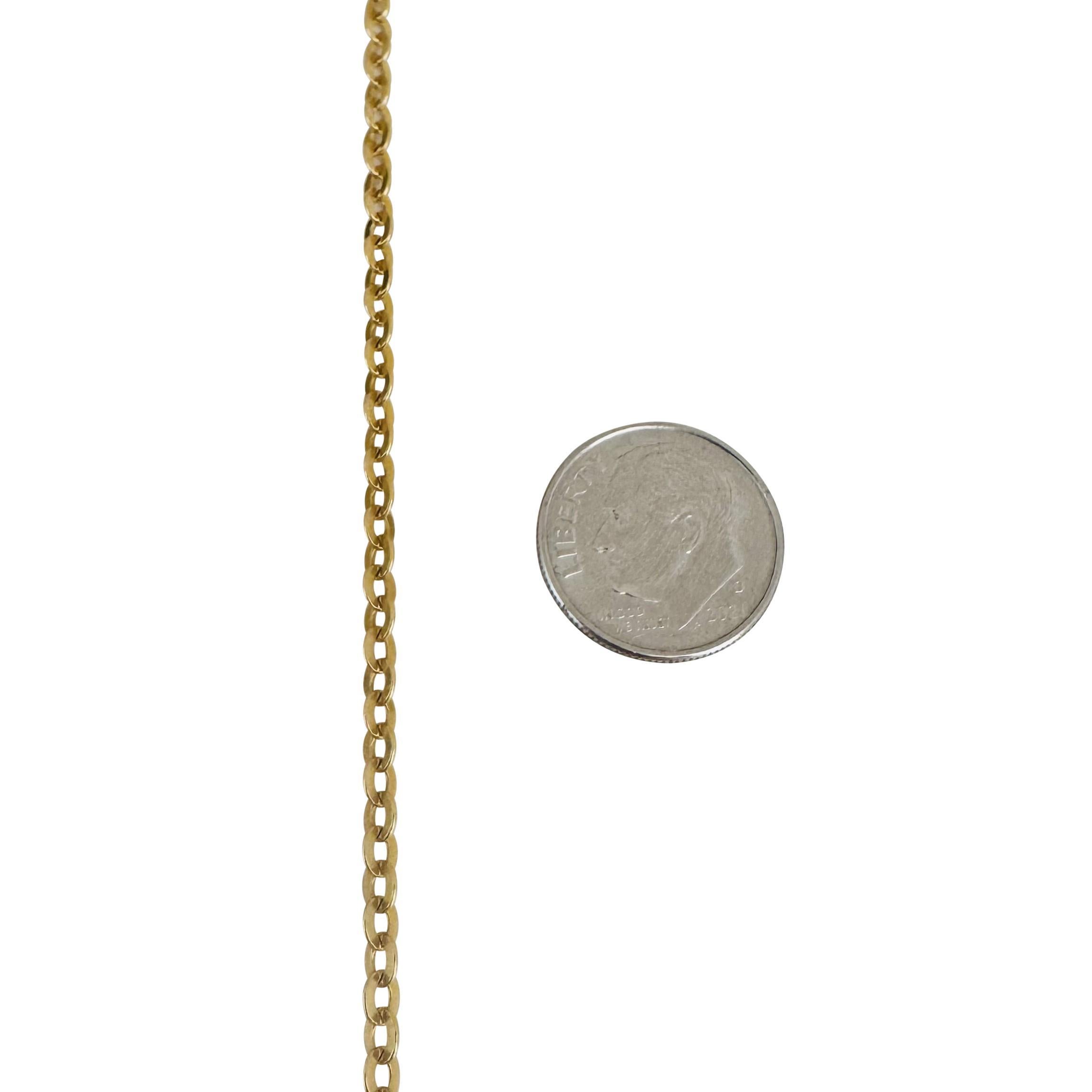 Women's 18k Yellow Gold 10g UnoAErre 2mm Oval Cable Link Chain Necklace Italy 21