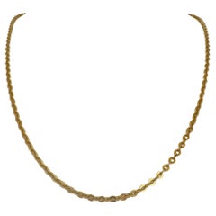 18k Yellow Gold 10g UnoAErre 2mm Oval Cable Link Chain Necklace Italy 21"
