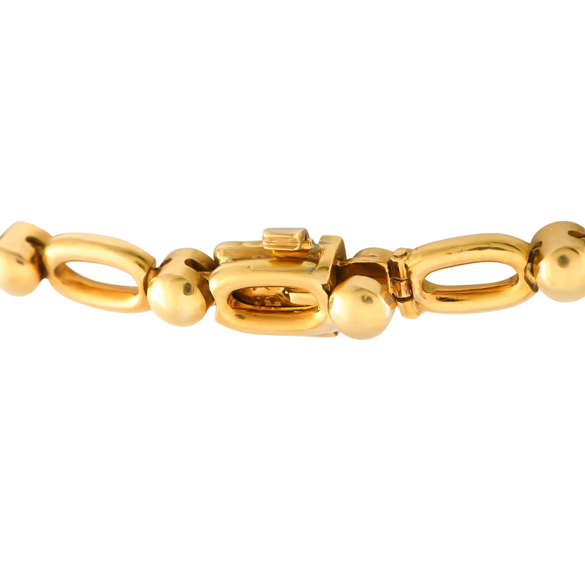Halskette aus 18 Karat Gelbgold mit 1 1,0 Karat Diamant und Smaragd (Rundschliff)