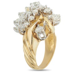 18K Yellow Gold 1.10ct Diamond Ring MF19-011526