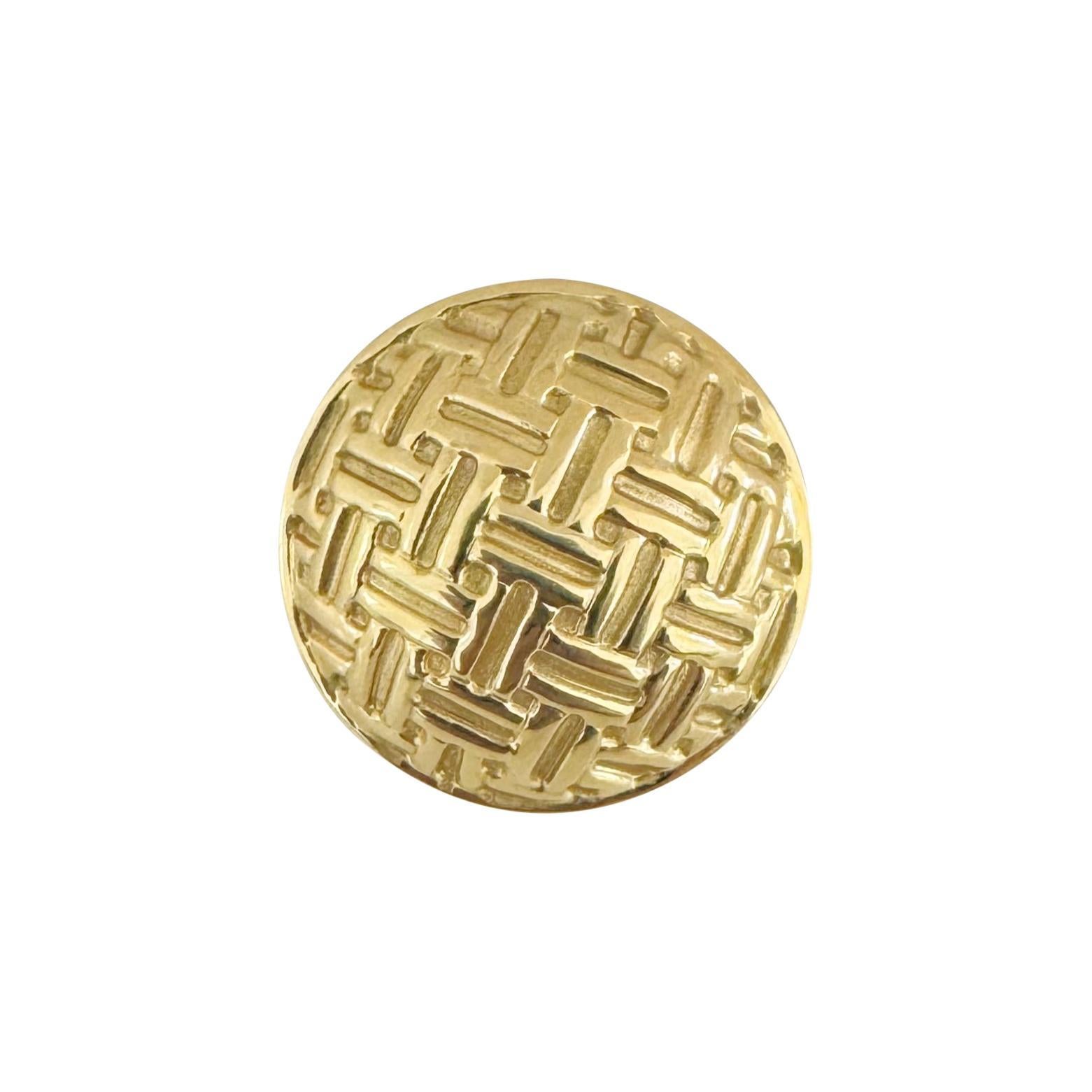 18k Gelbgold 11,5g Vintage Damen große Knopf Ohrstecker Italien 1,1