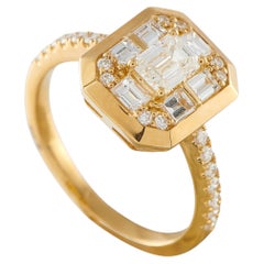 18K Yellow Gold 1.16ct Diamond Ring ALR-19915-Y