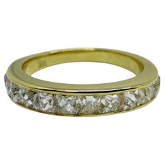 18K Yellow Gold 1.18 Carat Repurposed French Cut Diamond Band - Size 5