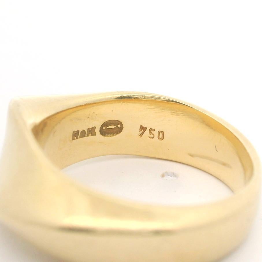18 Karat Gelbgold 11,8 g massiver schwerer gedrehter Bandring Größe 5,5 1