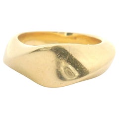 18 Karat Gelbgold 11,8 g massiver schwerer gedrehter Bandring Größe 5,5