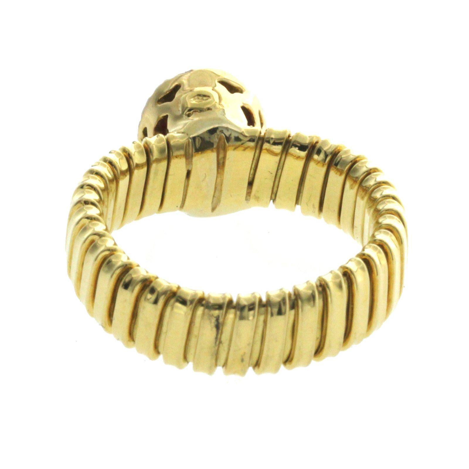 Women's 18 Karat Yellow Gold 1.20 Carat Ruby and 0.15 Carat Diamonds Engagement Ring For Sale