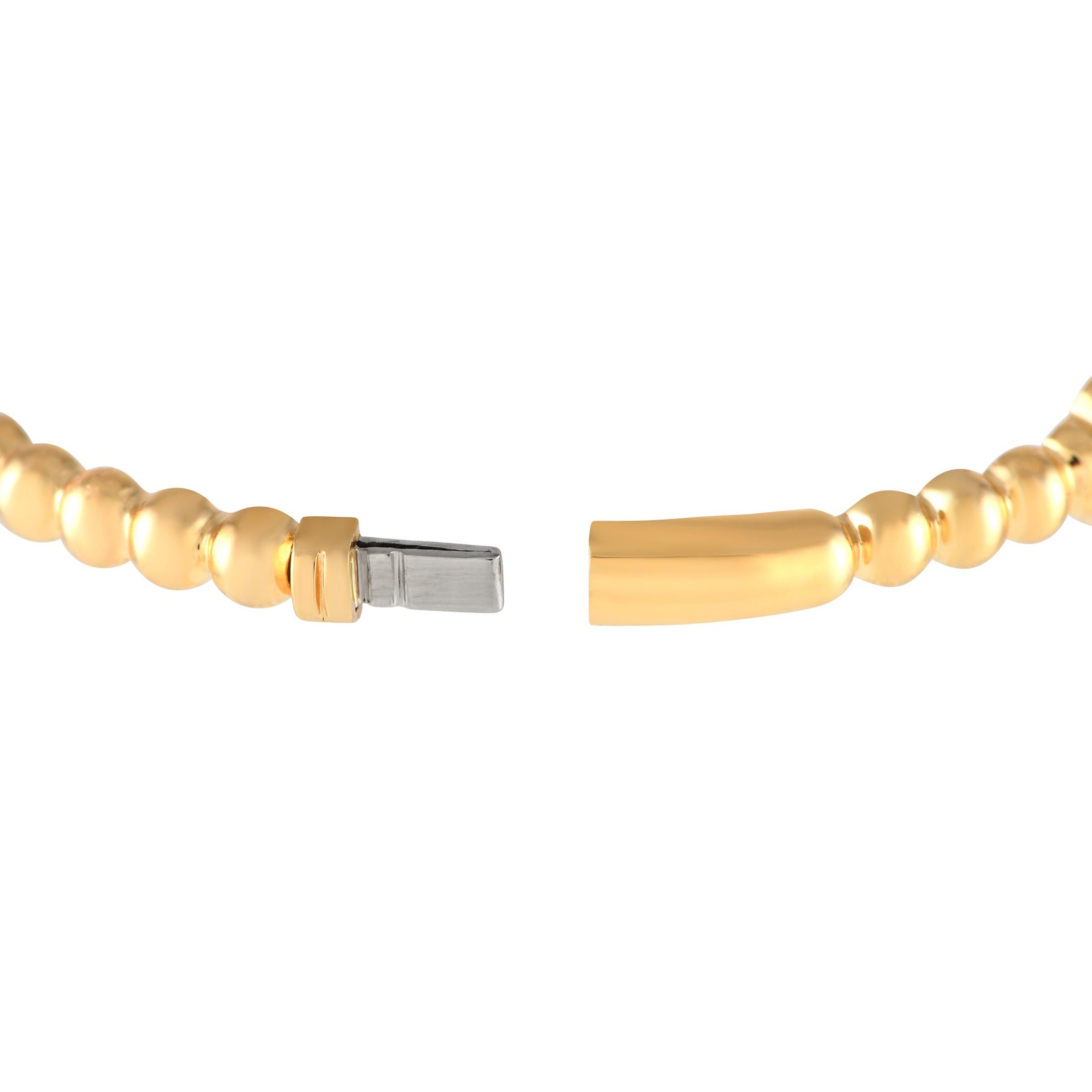 Round Cut 18K Yellow Gold 1.20ct Diamond Bracelet