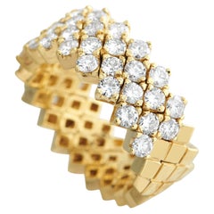 18K Yellow Gold 1.25ct Diamond Grid Ring MF13-031726