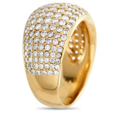 18K Yellow Gold 1.25ct Diamond Pave Dome Ring MF20-031726