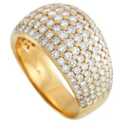 18K Yellow Gold 1.25ct Diamond Pave Dome Ring MF20-031726