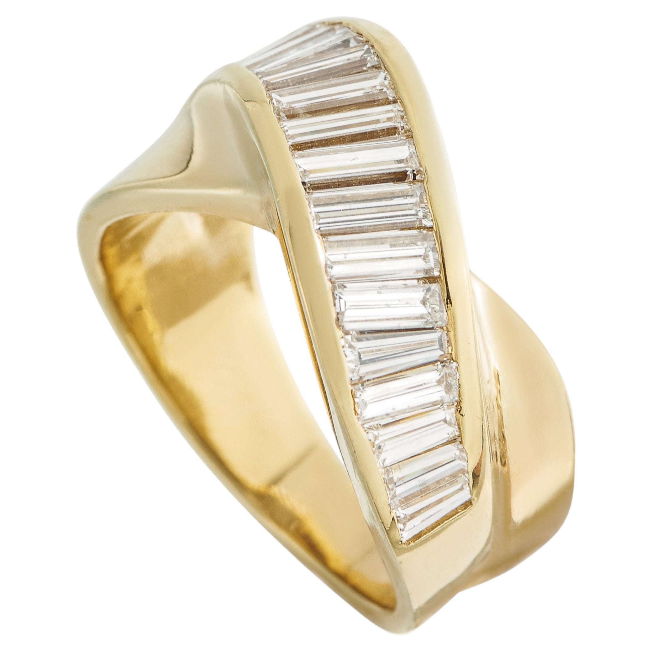 18K Gelbgold 1,25ct Diamant Ring MF15-050526 im Angebot