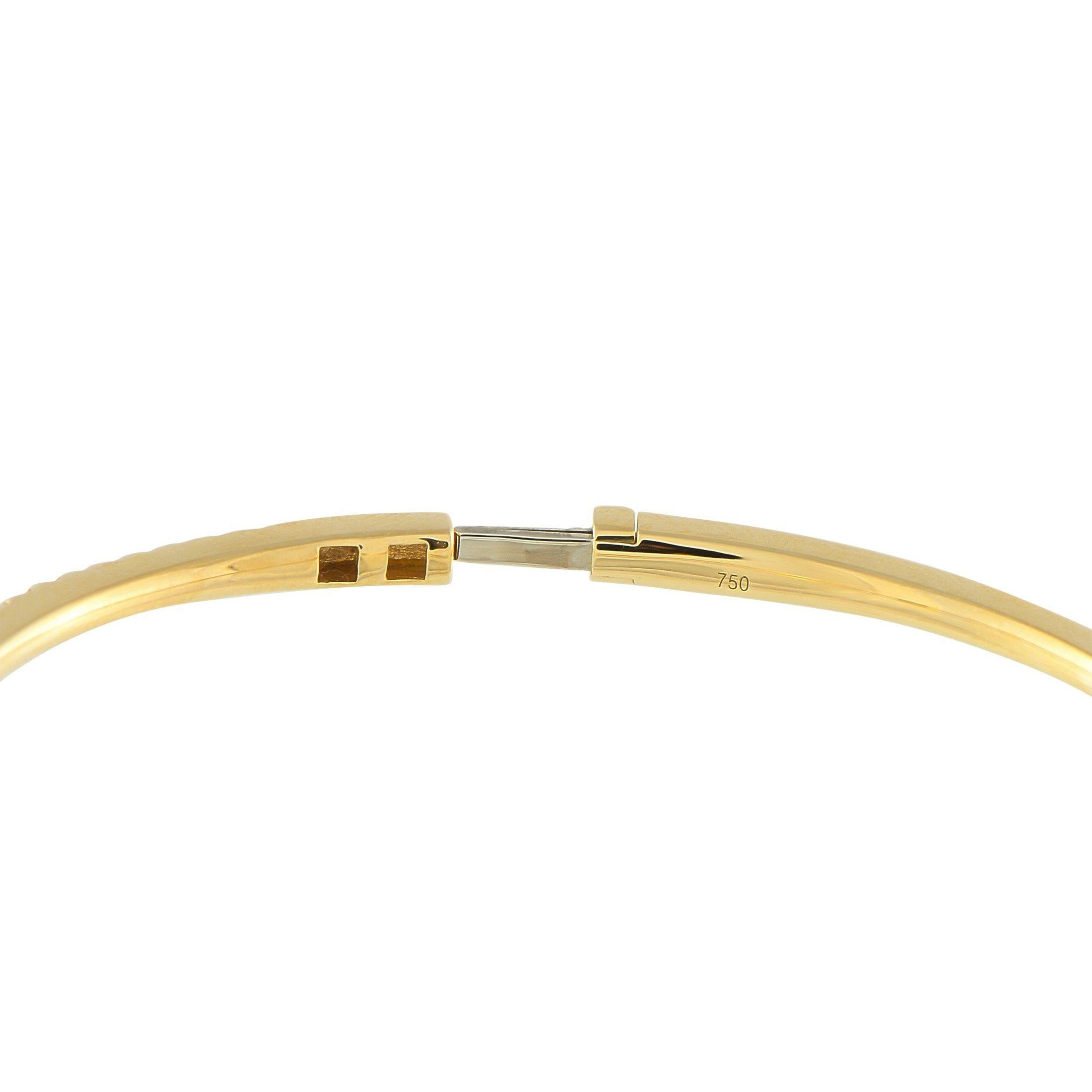 Mixed Cut 18K Yellow Gold 1.30ct Diamond Bracelet For Sale
