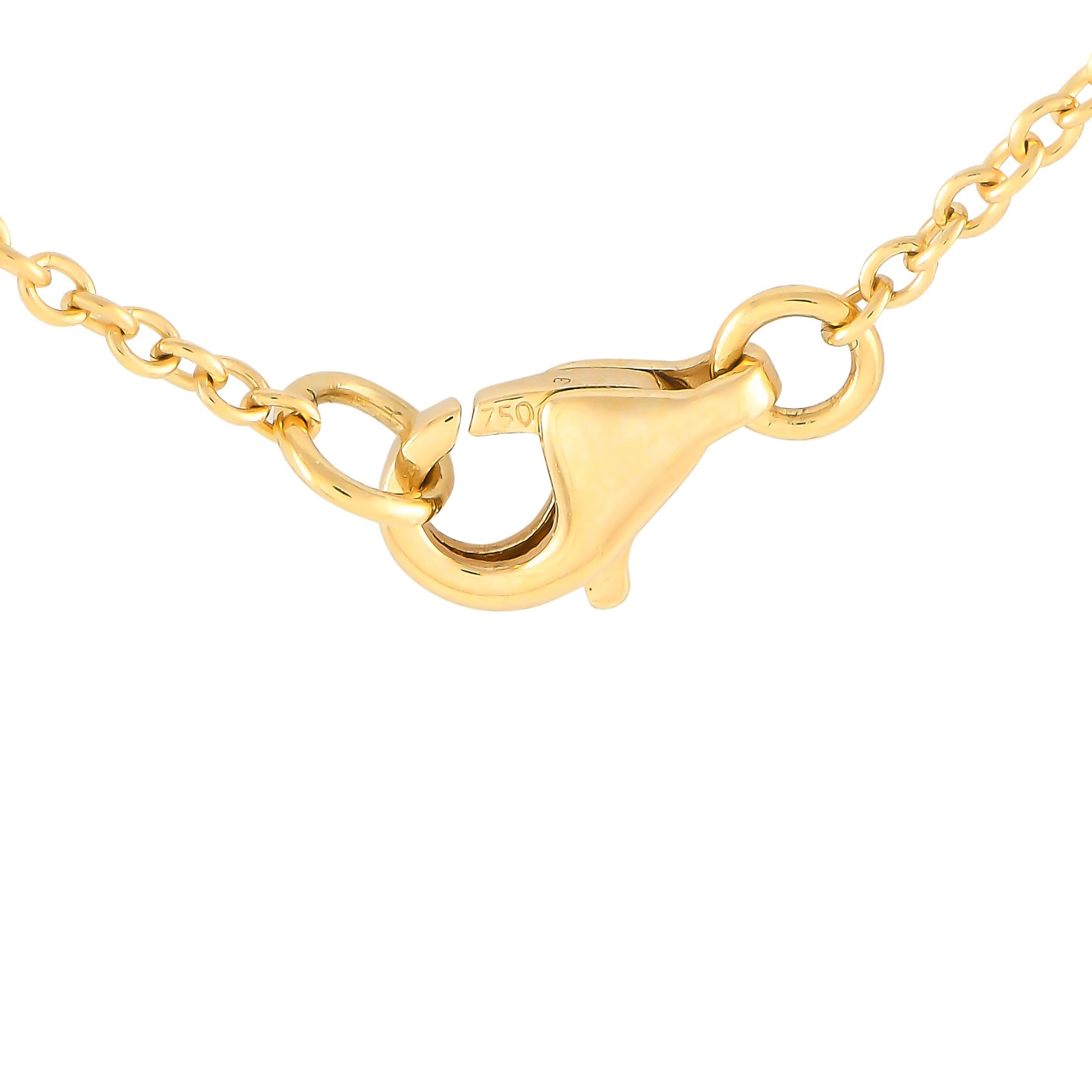 Mixed Cut 18K Yellow Gold 1.30ct Diamond Butterfly Necklace For Sale