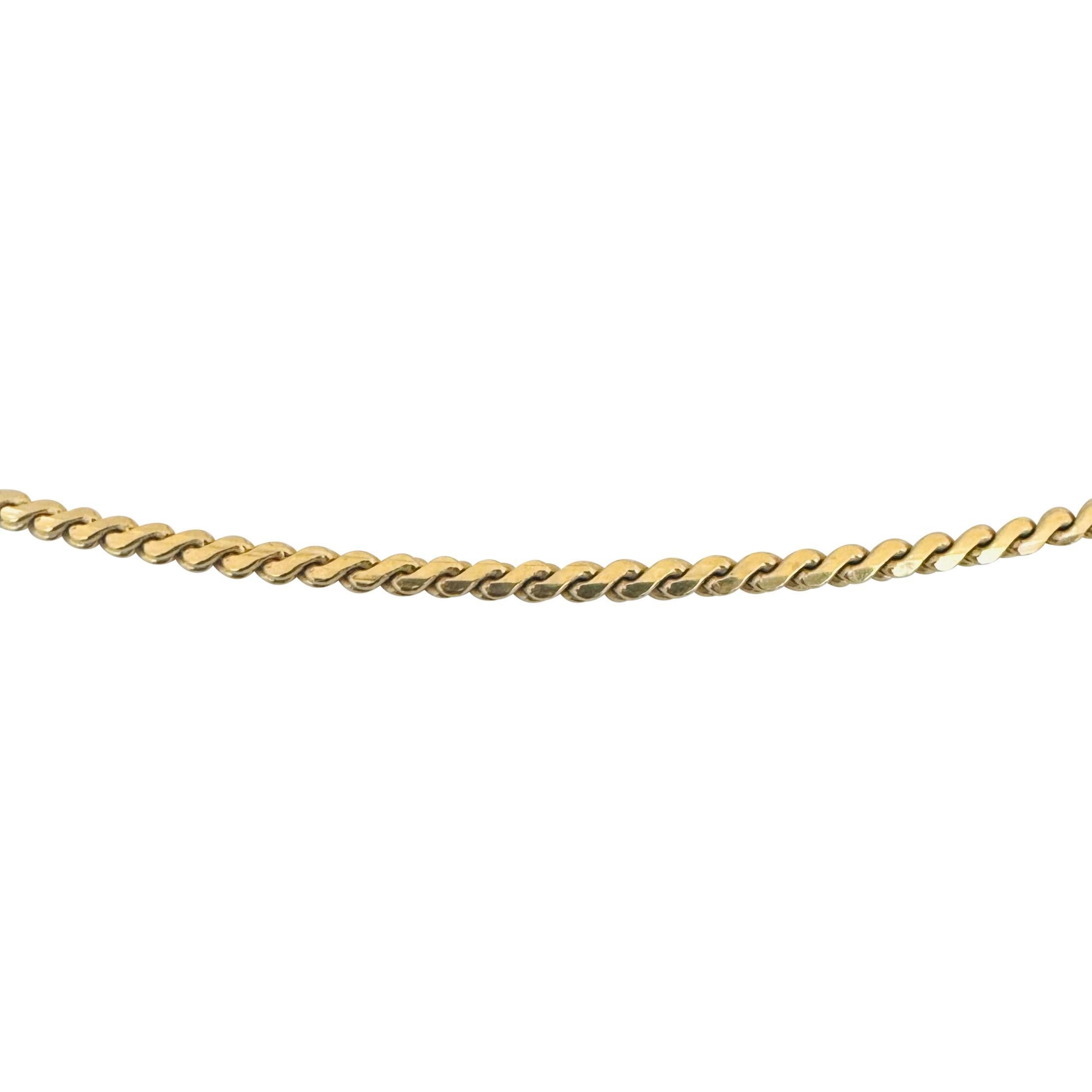 Women's 18k Yellow Gold 13.5g Solid Thin 2mm Serpentine Link Chain Necklace Italy 24