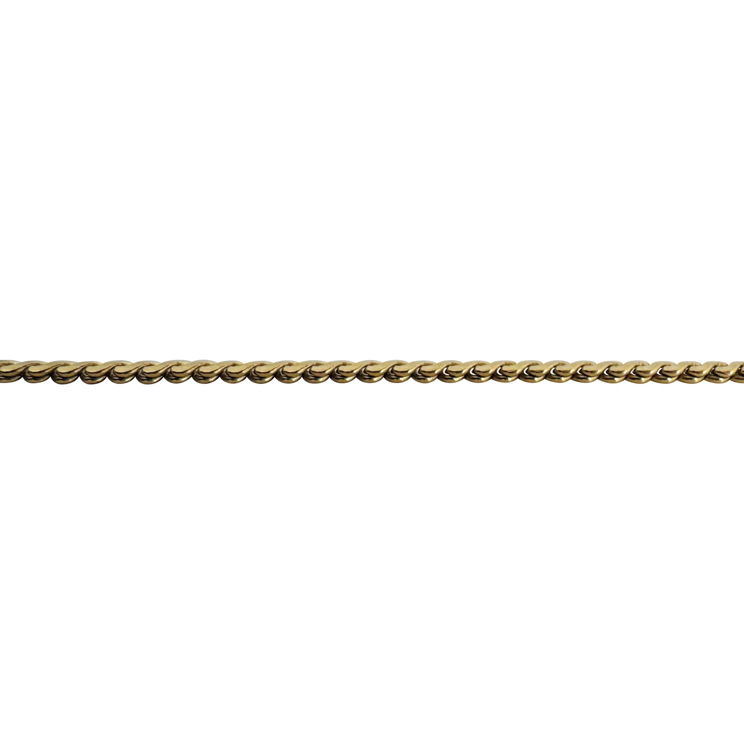 18k Yellow Gold 13.5g Solid Thin 2mm Serpentine Link Chain Necklace Italy 24