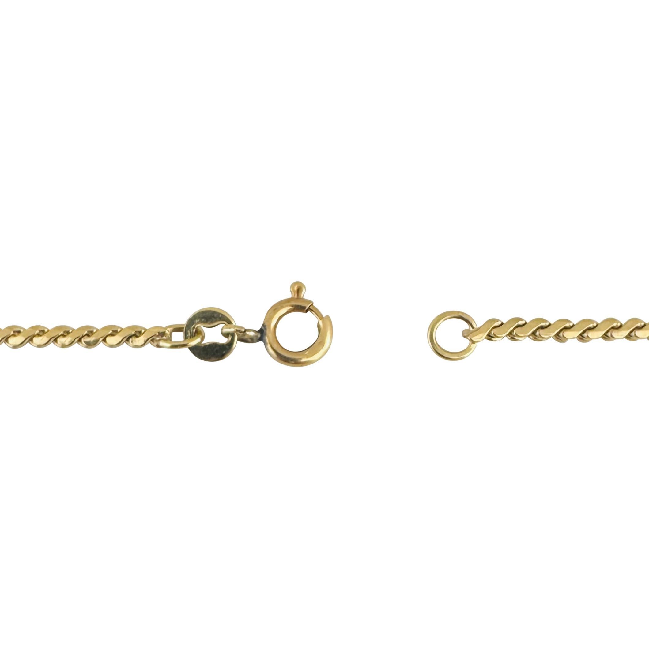 18k Yellow Gold 13.5g Solid Thin 2mm Serpentine Link Chain Necklace Italy 24