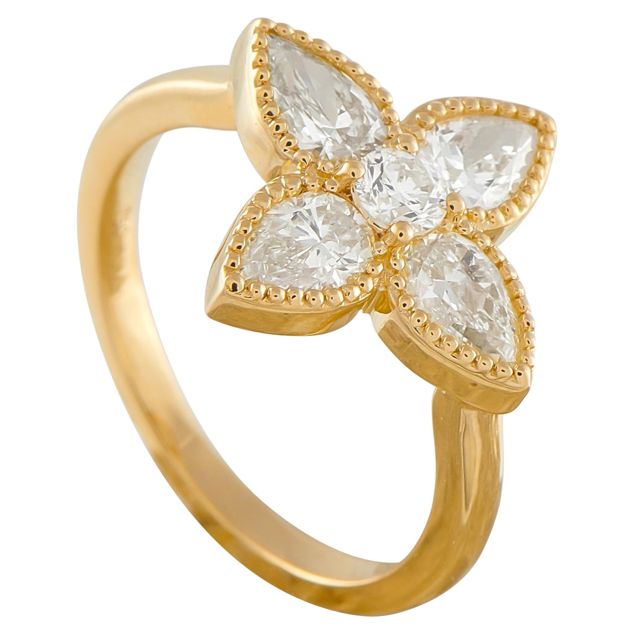 Bague en or jaune 18K avec 1.40ct de diamant ALR-20706