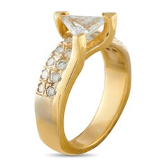 Anillo de oro amarillo de 18 quilates con un diamante de 1,40 ct MF19-070226