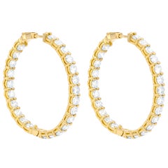 Diana M. 15.00 Carat Diamond Hoops in 18kt Yellow Gold