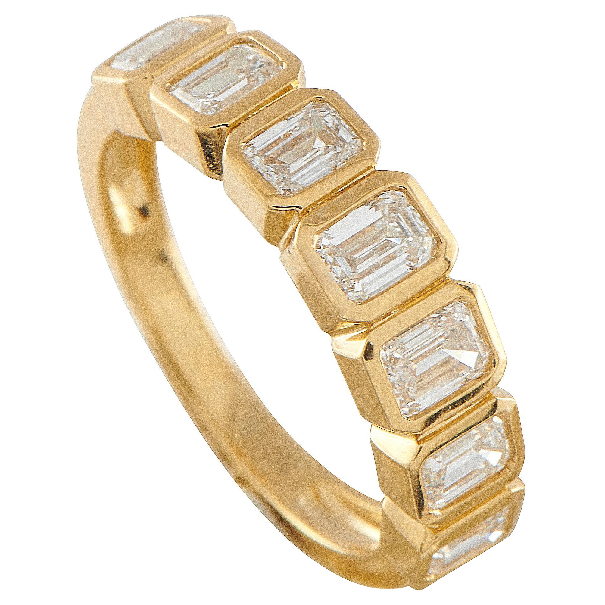 18K Yellow Gold 1.50ct Diamond 7-Stone Ring ALR-19995-Y
