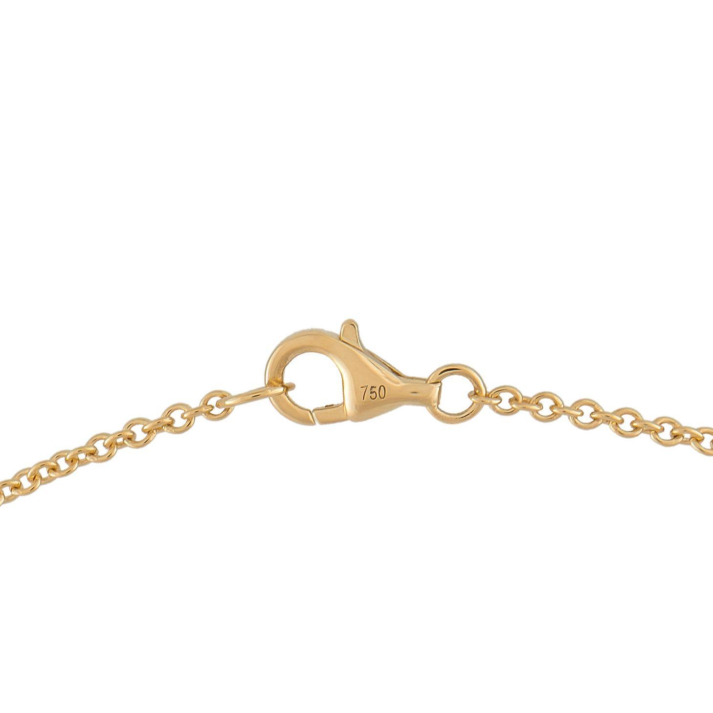 Taille ronde Collier station en or jaune 18K avec 1,50 ct de diamant ANK-19986-1-Y en vente