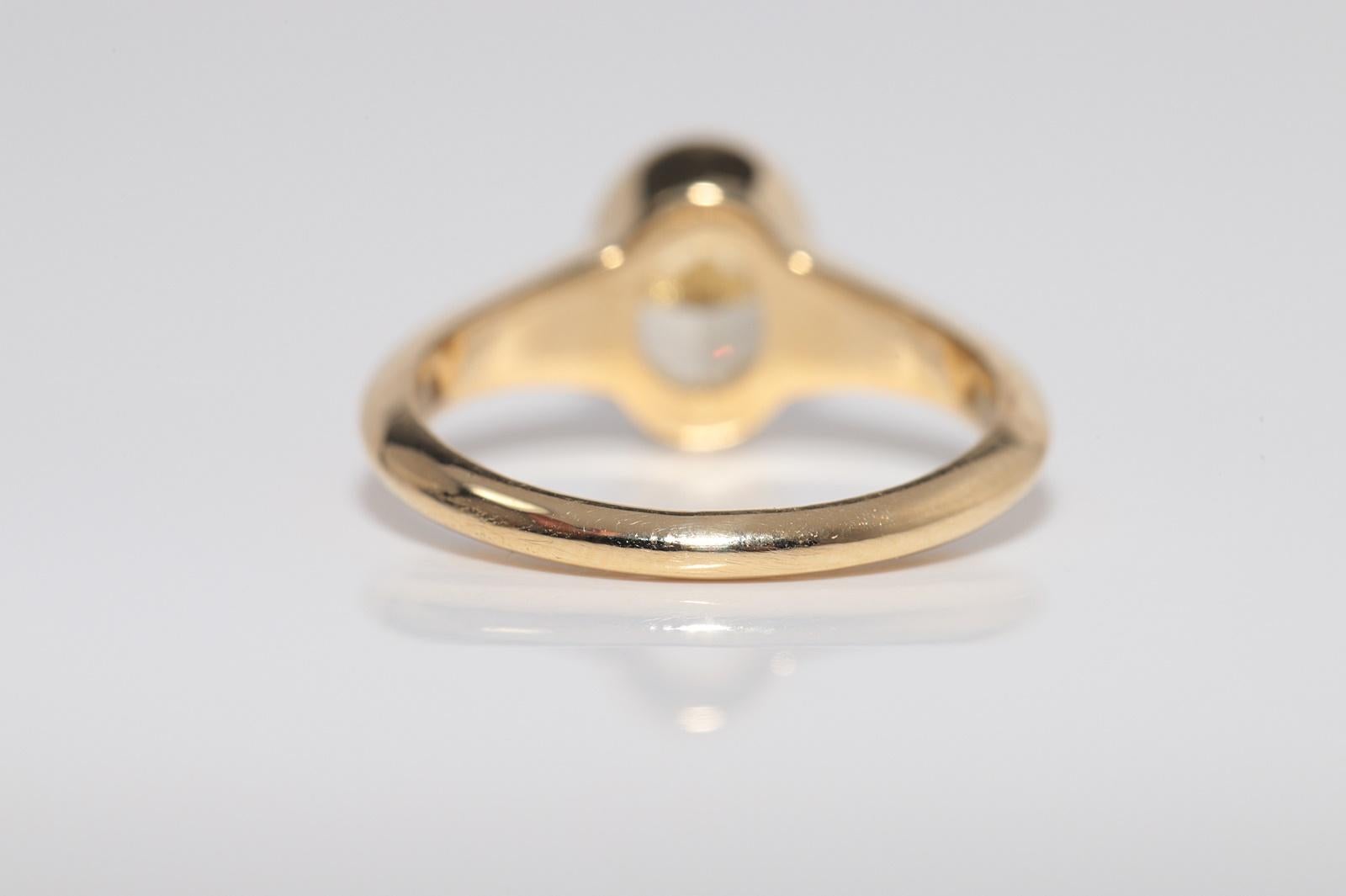 Bague solitaire en or jaune 18k 1.51 ct Light Fancy Color Oval Cut certifiée GIA en vente 2