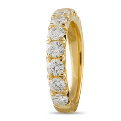 18K Yellow Gold 1.52ct Diamond Half-Eternity Band Ring MF06-111925