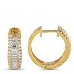Orecchini in oro giallo 18 carati con diamante da 1,55 carati