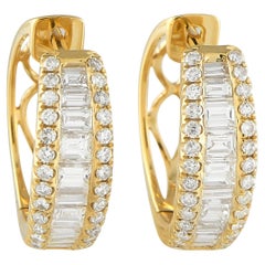 18K Yellow Gold 1.55ct Diamond Earrings