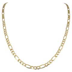 18k Yellow Gold 15.5g Solid 4.5mm Figaro Link Chain Necklace 24"