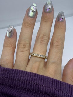 18K Yellow Gold 1.57 Carat Repurposed French Cut Diamond Band - Size 7