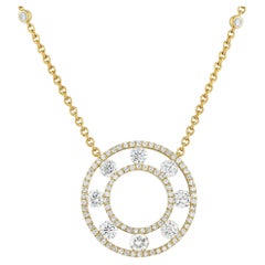 Collier en or jaune 18K avec 1,70 ct de diamant