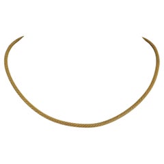 18k Yellow Gold 18.3g Ladies 2.5mm Round Mesh Wheat Necklace 18"