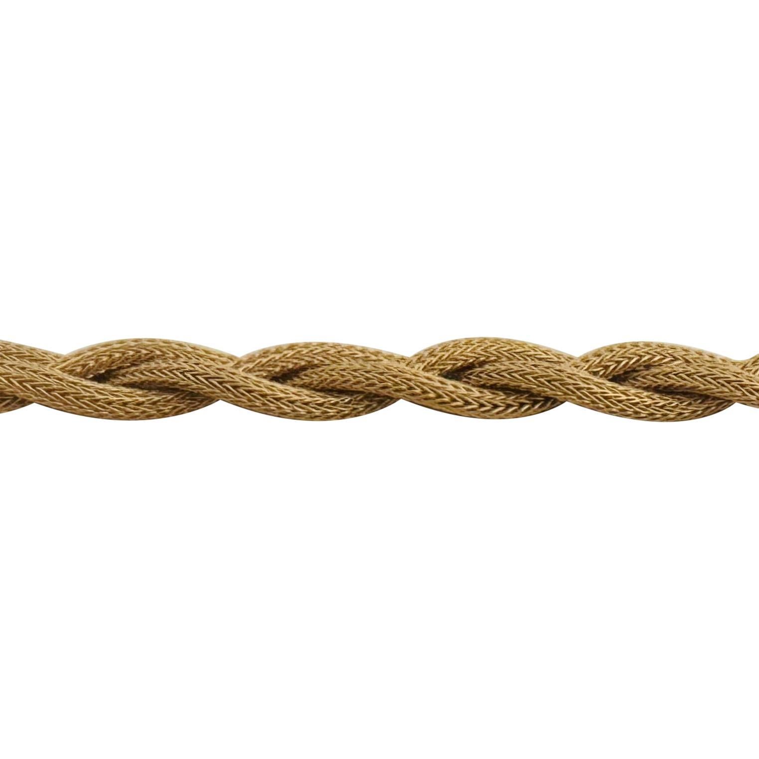 18k Yellow Gold 18.3g Ladies 9.5mm Braided Mesh Bracelet Italy 7.5